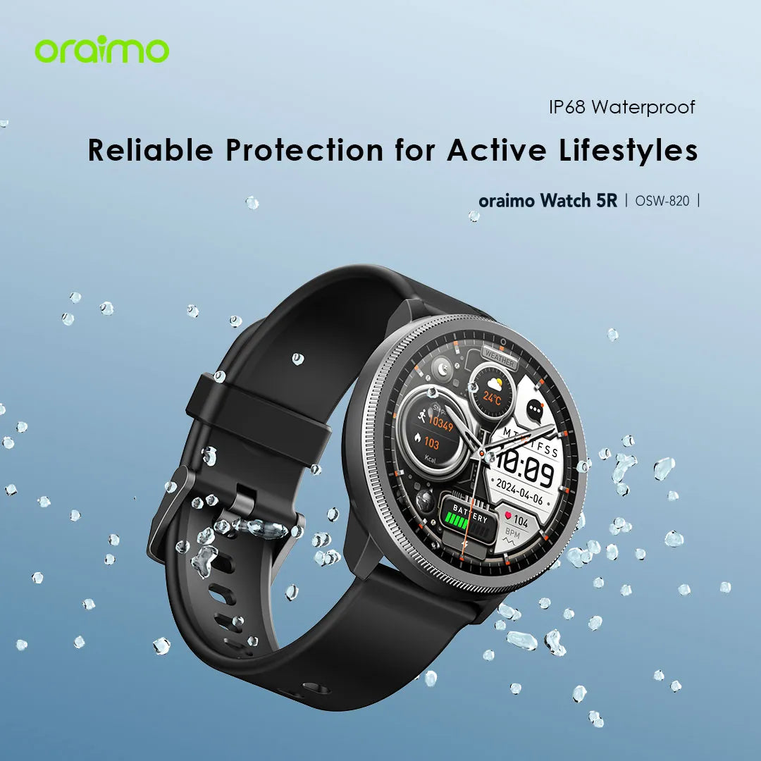 Oraimo Watch 5R – 1.43" AMOLED Bluetooth Calls & 100+ Sport Modes