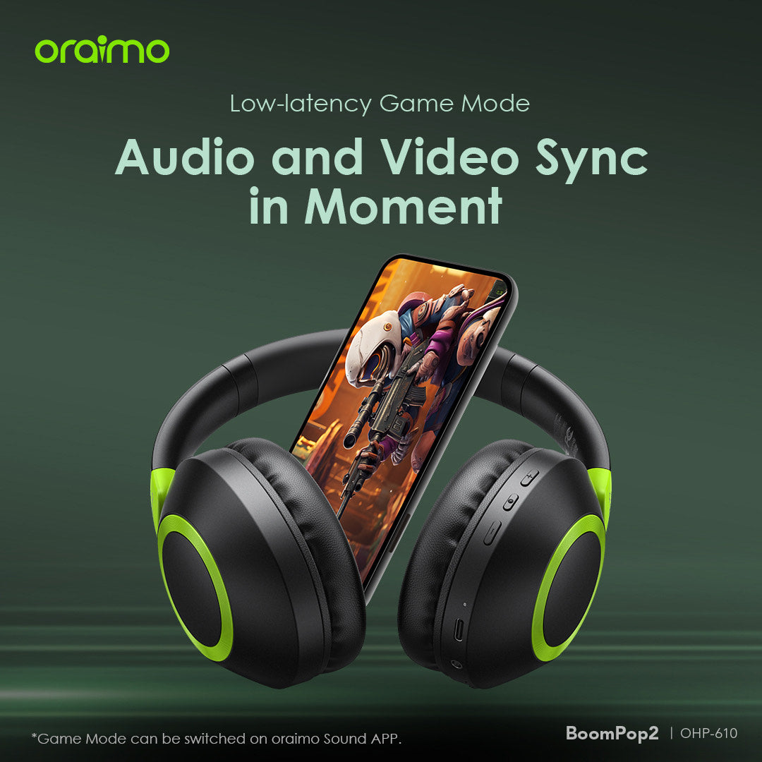 Oraimo BoomPop 2 OHP-610 – 60h Battery, Bass Boost, ENC Mic & Dual Connection