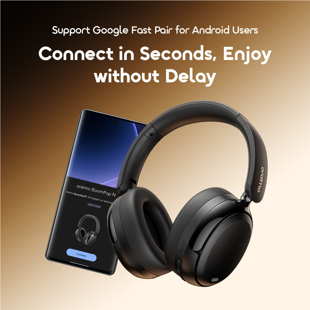 Oraimo BoomPop N OHP-915N – ANC, 65h Battery, Sound360™ Spatial Audio & Dual Connection