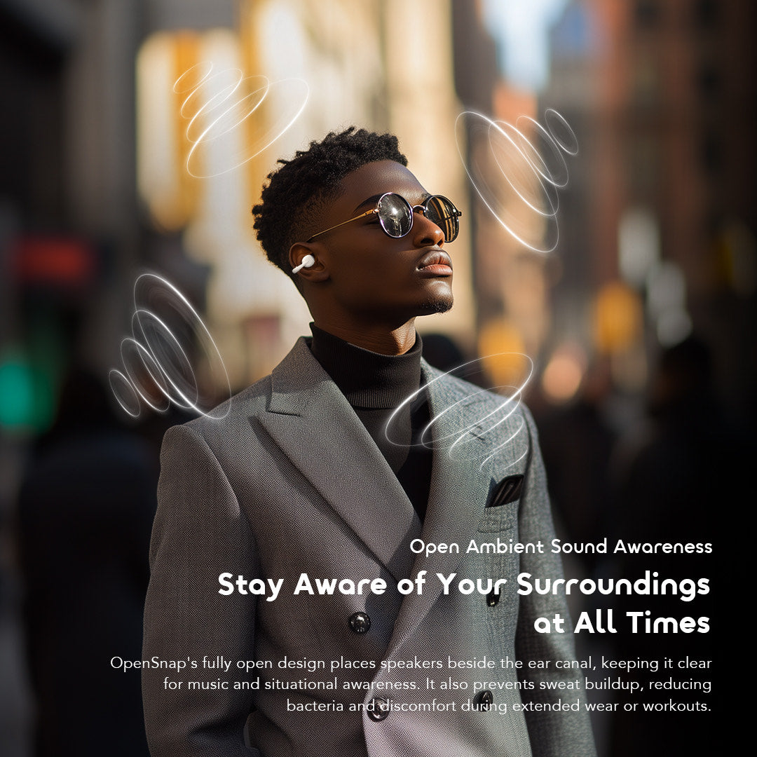 Oraimo OpenSnap – Open-Ear Fit, ENC Mic & 26h Battery