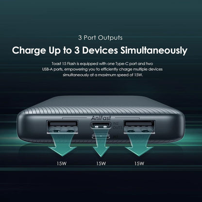 Oraimo Toast 15 Flash OPB-1100 Power Bank, 10000mAh, 15W