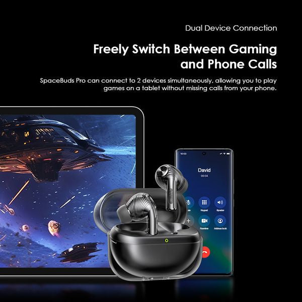 SpaceBuds Pro  – 50dB Hybrid ANC, 32h Battery & 4-Mic ENC