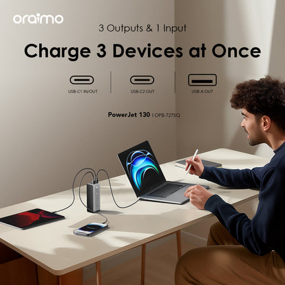 Oraimo PowerJet 130 – 130W 27600mAh, Laptop, Phones - Fast Charging