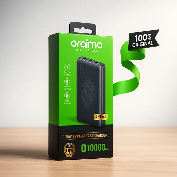 Oraimo Toast 15 Flash OPB-1100 Power Bank, 10000mAh, 15W