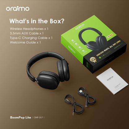 Oraimo BoomPop Lite OHP-317 – 65h Battery, ENC Mic & Gaming Mode