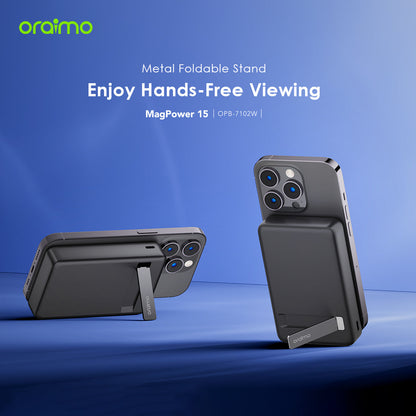 Oraimo MagPower 15 – Magnetic 10000mAh Power Bank with 15W Wireless & 22.5W Wired Charging