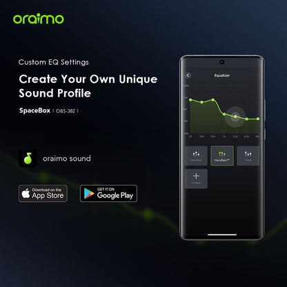 Oraimo SpaceBox – Bluetooth Speaker with Bass Boost, LED Light & 30h Battery