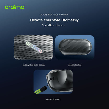 Oraimo SpaceBox – Bluetooth Speaker with Bass Boost, LED Light & 30h Battery