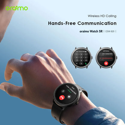 Oraimo Watch 5R – 1.43" AMOLED Bluetooth Calls & 100+ Sport Modes