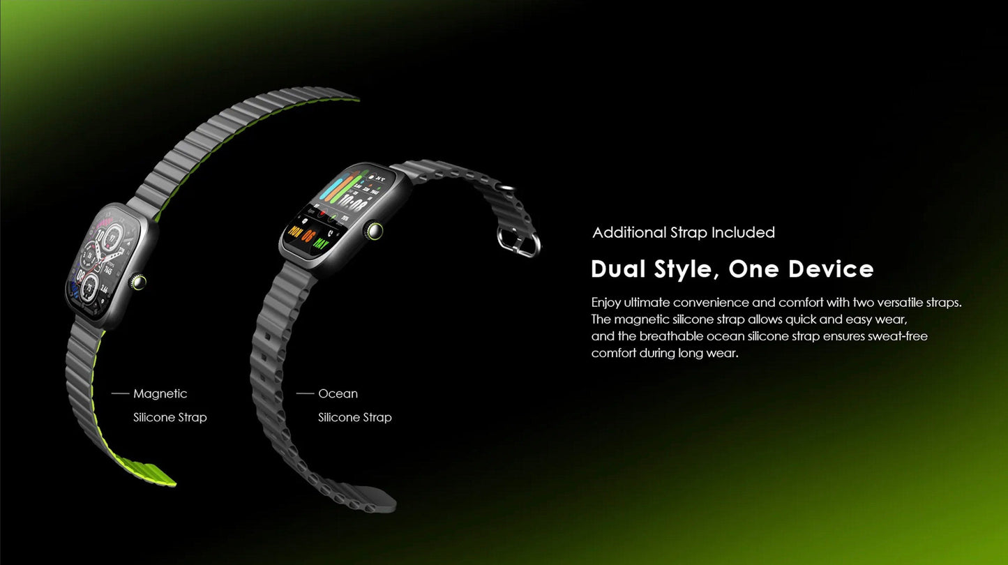 Watch Nova N – 2.04" AMOLED, 11-Day Battery & Dual Straps