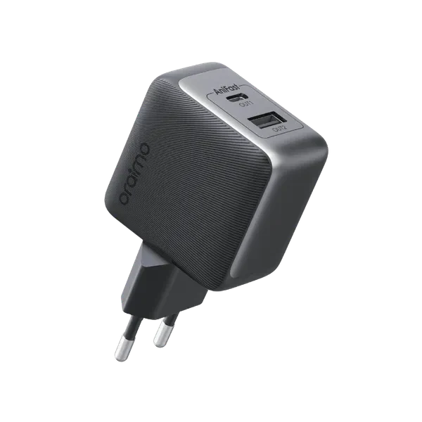 Oraimo PowerCube 33 Pro OCW-7331E – 33W Dual-Port GaN Fast Charger with 60W USB-A to USB-C Cable